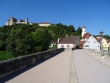 Blick aus Harburg Dorf auf die Burg