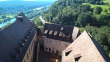 Blick vom Bergfried in den Burghof